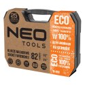 KLUCZE NASADOWE 1/2", 1/4" , ZESTAW 82 SZT. ECO