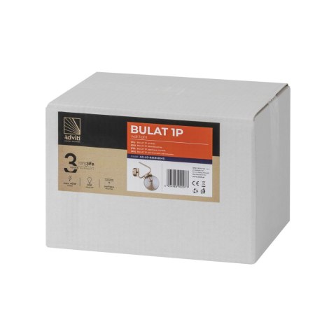 BULAT 1P, KINKIET, E14 MAx. 40W, ZŁOTY BULAT 1P, KINKIET, E14 MAx. 40W, ZŁOTY