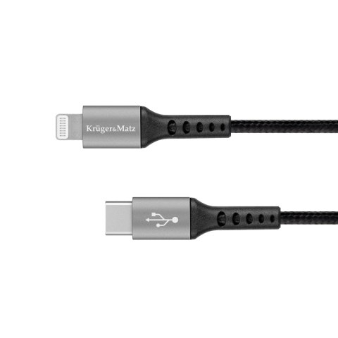 KABEL USB TY PU C - WTYK LIGHTNING C94 MFI 1 M KRUGER&MATZ KABEL USB TY PU C - WTYK LIGHTNING C94 MFI 1 M KRUGER&MATZ