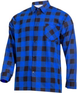 KOSZULA FLANELOWA KRATA NIEBIESKA, 170G/M2, 