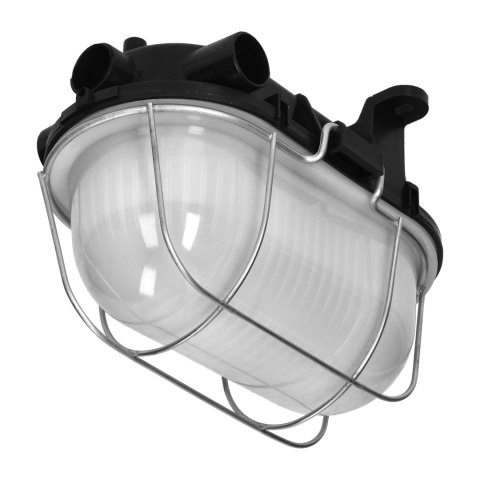 OVAL 7040T, O PRAWA OŚWIETLENIOWA, 40W, E27, IP44, IK10, KLOSZ POLIWĘGLAN MATOWY, PODSTAWA POLI PRO PYLEN, SIATKA METALOWA, CZARNA OVAL 7040T, O PRAWA OŚWIETLENIOWA, 40W, E27, IP44, IK10, KLOSZ POLIWĘGLAN MATOWY, PODSTAWA POLI PRO PYLEN, SIATKA METALOWA, CZARNA