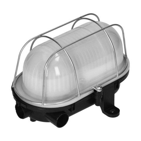 OVAL 7040T, O PRAWA OŚWIETLENIOWA, 40W, E27, IP44, IK10, KLOSZ POLIWĘGLAN MATOWY, PODSTAWA POLI PRO PYLEN, SIATKA METALOWA, CZARNA OVAL 7040T, O PRAWA OŚWIETLENIOWA, 40W, E27, IP44, IK10, KLOSZ POLIWĘGLAN MATOWY, PODSTAWA POLI PRO PYLEN, SIATKA METALOWA, CZARNA