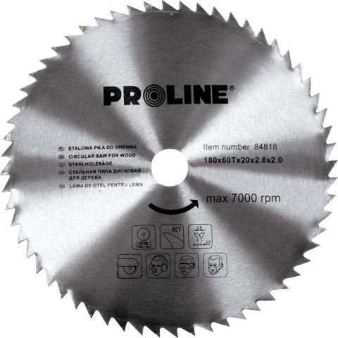 PIŁA TARCZOWA DO DREWNA BEZ WĘGLIKA 180*60T*20/16MM PROLINE PIŁA TARCZOWA DO DREWNA BEZ WĘGLIKA 180*60T*20/16MM PROLINE