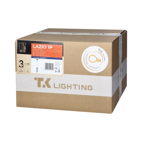 LAZIO 1P, LAM PA WISZĄCA, E27 MAx.15W, CZARNA LAZIO 1P, LAM PA WISZĄCA, E27 MAx.15W, CZARNA