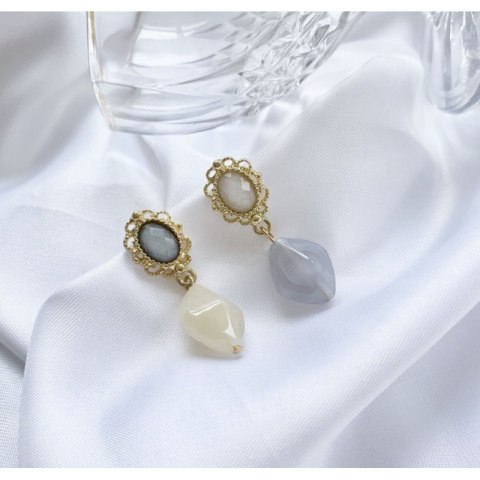 KOLCZYKI VINTAGE Z KAMIENIEM K1575