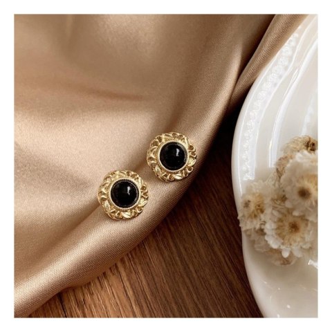 KOLCZYKI SZTYFTY Z CZARNYM OCZKIEM K1519