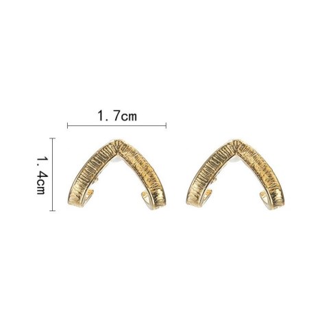 KOLCZYKI ZAUSZNICE ZŁOTE TRÓJKĄTY K1600