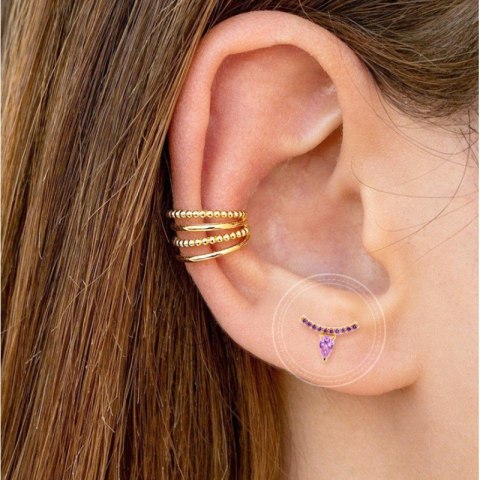 KOLCZYKI ZE STALI SZLACHETNEJ POZŁACANEJ KST2182FIO