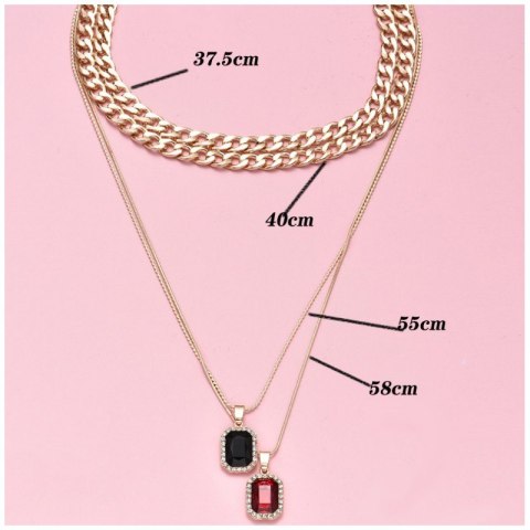 NASZYJNIK DELIKATNY MULTI Z CZERNIĄ N736