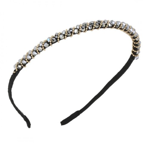 OPASKA DO WŁOSÓW OZDOBNA KRYSZTAŁKOWA SZARA O426