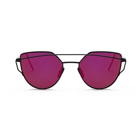 OKULARY PRZECIWSŁONECZNE GLAM ROCK FASHION LUSTRZANKI CZERWONE OK21WZ3