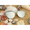 OKULARY PRZECIWSŁONECZNE GLAM ROCK FASHION LUSTRZANKI SREBRNE OK21WZ6