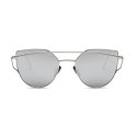 OKULARY PRZECIWSŁONECZNE GLAM ROCK FASHION LUSTRZANKI SREBRNE OK21WZ6