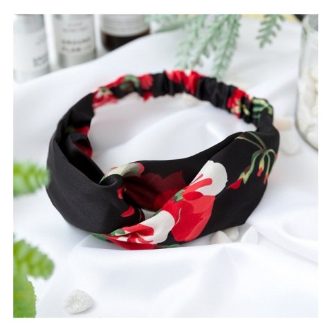 OPASKA MATERIAŁOWA TURBANKA KWIATY O324CZ