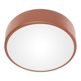 OVO  PLAFON 2xE27, 2x24W, MIEDZIANA STAL, KLOSZ  PLASTIKOWY MATOWY, IP54, ? 300