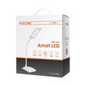 AMET LED DIM 6W, LAM PKA BIURKOWA, 360LM, 3000K, BIAŁA, FUNKCJA ŚCIEMNIANIA