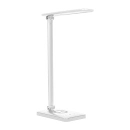 ISIYO LED 7W LAM PKA BIURKOWA Z ŁADOWARKĄ INDUKCYJNĄ I USB, 390LM, 3000-4000-6000K, ZMIANA TEM PERATURY BARWOWEJ I FUNKCJA ŚCIEMNI
