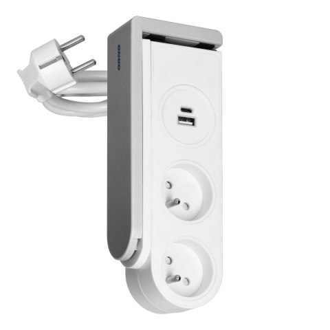 LISTWA ZASILAJĄCA BIURKOWA Z ŁADOWARKĄ USB I S PRĘŻYNOWYM ZACISKIEM MOCUJĄCYM LISTWA ZASILAJĄCA BIURKOWA Z ŁADOWARKĄ USB I S PRĘŻYNOWYM ZACISKIEM MOCUJĄCYM
