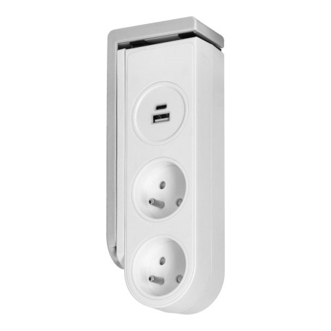LISTWA ZASILAJĄCA BIURKOWA Z ŁADOWARKĄ USB I S PRĘŻYNOWYM ZACISKIEM MOCUJĄCYM LISTWA ZASILAJĄCA BIURKOWA Z ŁADOWARKĄ USB I S PRĘŻYNOWYM ZACISKIEM MOCUJĄCYM