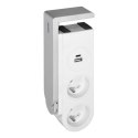 LISTWA ZASILAJĄCA BIURKOWA Z ŁADOWARKĄ USB I S PRĘŻYNOWYM ZACISKIEM MOCUJĄCYM