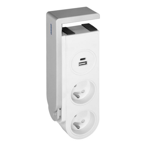 LISTWA ZASILAJĄCA BIURKOWA Z ŁADOWARKĄ USB I S PRĘŻYNOWYM ZACISKIEM MOCUJĄCYM LISTWA ZASILAJĄCA BIURKOWA Z ŁADOWARKĄ USB I S PRĘŻYNOWYM ZACISKIEM MOCUJĄCYM