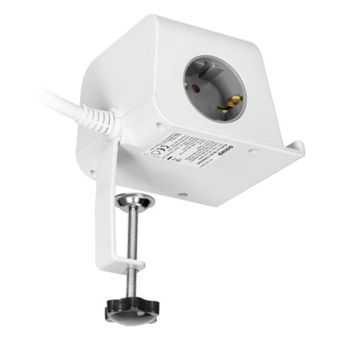 LISTWA ZASILAJĄCA NABIURKOWA, ŁADOWARKĄ USB, ŚRUBOWYM ZACISKIEM MOCUJĄCYM I PRZEWODEM 1,4M, 2x2P+Z (SCHUKO), 4xUSB, BIAŁY LISTWA ZASILAJĄCA NABIURKOWA, ŁADOWARKĄ USB, ŚRUBOWYM ZACISKIEM MOCUJĄCYM I PRZEWODEM 1,4M, 2x2P+Z (SCHUKO), 4xUSB, BIAŁY