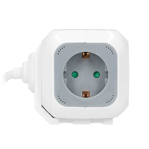 PRZEDŁUŻACZ 4x2P+Z (SCHUKO), ŁADOWARKA USB A+C, QUICK CHARGE, 1,4M H05VV-F 3x1,5MM?, SZARY PRZEDŁUŻACZ 4x2P+Z (SCHUKO), ŁADOWARKA USB A+C, QUICK CHARGE, 1,4M H05VV-F 3x1,5MM?, SZARY