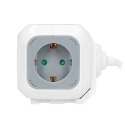PRZEDŁUŻACZ 4x2P+Z (SCHUKO), ŁADOWARKA USB A+C, QUICK CHARGE, 1,4M H05VV-F 3x1,5MM?, SZARY