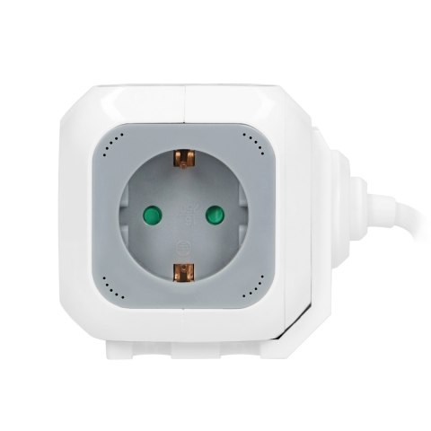 PRZEDŁUŻACZ 4x2P+Z (SCHUKO), ŁADOWARKA USB A+C, QUICK CHARGE, 1,4M H05VV-F 3x1,5MM?, SZARY PRZEDŁUŻACZ 4x2P+Z (SCHUKO), ŁADOWARKA USB A+C, QUICK CHARGE, 1,4M H05VV-F 3x1,5MM?, SZARY