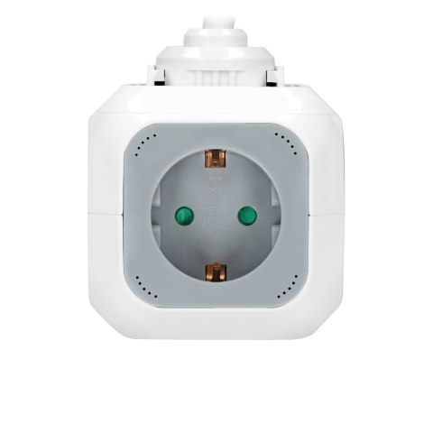 PRZEDŁUŻACZ 4x2P+Z (SCHUKO), ŁADOWARKA USB A+C, QUICK CHARGE, 1,4M H05VV-F 3x1,5MM?, SZARY PRZEDŁUŻACZ 4x2P+Z (SCHUKO), ŁADOWARKA USB A+C, QUICK CHARGE, 1,4M H05VV-F 3x1,5MM?, SZARY