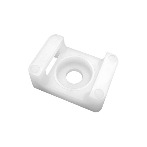 UCHWYT O PASKI KABLOWEJ, SIODEŁKOWY, PRZYKRĘCANY, 16x11 MM, OTWÓR MONTAŻOWY 3,2 MM, BIAŁY, 100 SZTUK UCHWYT O PASKI KABLOWEJ, SIODEŁKOWY, PRZYKRĘCANY, 16x11 MM, OTWÓR MONTAŻOWY 3,2 MM, BIAŁY, 100 SZTUK