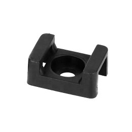 UCHWYT O PASKI KABLOWEJ, SIODEŁKOWY,  PRZYKRĘCANY, 16x11 MM, OTWÓR MONTAŻOWY 3,2MM, CZARNY, 100 SZTUK
