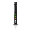 INDUKCYJNY TESTER NA PIĘCIA Z LATARKĄ, 12-1000V, AC/DC, CZARNY