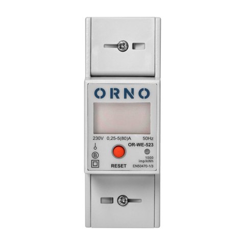 1-FAZOWY LICZNIK ZUŻYCIA ENERGII ELEKTRYCZNEJ, 80A, MID, RS485, DODATKOWY WSKAŹNIK, WYJŚCIE IM PULSOWE, PRZYCISK RESET, 2 MODUŁY, 1-FAZOWY LICZNIK ZUŻYCIA ENERGII ELEKTRYCZNEJ, 80A, MID, RS485, DODATKOWY WSKAŹNIK, WYJŚCIE IM PULSOWE, PRZYCISK RESET, 2 MODUŁY,