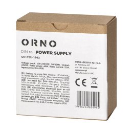 ZASILACZ  PRZEMYSŁOWY, NA SZYNĘ DIN, 24VDC, 2,5A, 60W, W  PLASTIKOWEJ OBUDOWIE