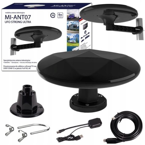 ANTENA MISTRAL MI-ANT07 UFO STRONG ULTRA CZARNA ANTENA MISTRAL MI-ANT07 UFO STRONG ULTRA CZARNA