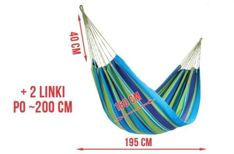 HAMAK BEZ DRĄŻKA ISO TRADE WIELOKOLOROWY 150 KG 240 x 150 HAMAK BEZ DRĄŻKA ISO TRADE WIELOKOLOROWY 150 KG 240 x 150