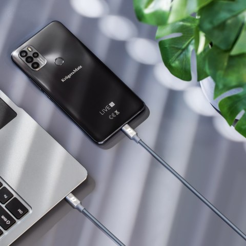 KABEL USB TY PU C - USB TY PU C 65W REBEL 100 CM