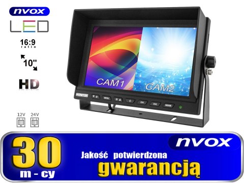 MONITOR LCD 9CALI Z OBSŁUGA DO 2 KAMER 4 PIN 12V 24V MONITOR LCD 9CALI Z OBSŁUGA DO 2 KAMER 4 PIN 12V 24V