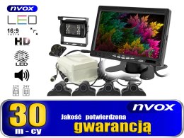 MONITOR SAMOCHODOWY LCD 7CALI Z OBSŁUGĄ DO 2 KAMER I CZUJNIKAMI  PARKOWANIA