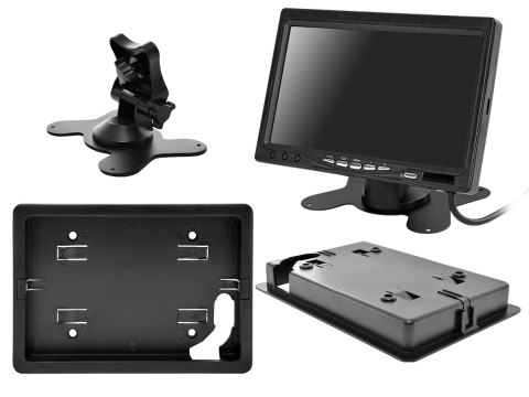 MONITOR SAMOCHODOWY LCD 7CALI Z OBSŁUGĄ DO 2 KAMER I CZUJNIKAMI PARKOWANIA MONITOR SAMOCHODOWY LCD 7CALI Z OBSŁUGĄ DO 2 KAMER I CZUJNIKAMI PARKOWANIA