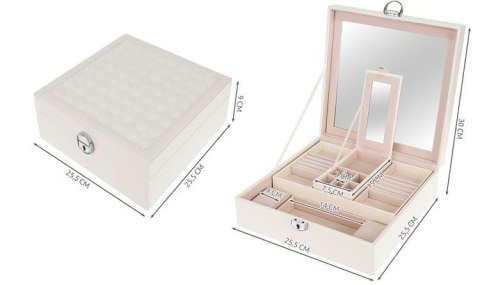 KUFEREK NA BIŻUTERIĘ - BIAŁY BEAUTYLUSHH KUFEREK NA BIŻUTERIĘ - BIAŁY BEAUTYLUSHH