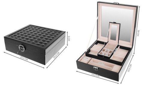 KUFEREK NA BIŻUTERIĘ - CZARNY BEAUTYLUSHH KUFEREK NA BIŻUTERIĘ - CZARNY BEAUTYLUSHH