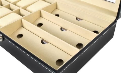ORGANIZER NA ZEGARKI I OKULARY CZARNY ORGANIZER NA ZEGARKI I OKULARY CZARNY