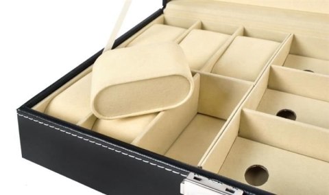 ORGANIZER NA ZEGARKI I OKULARY CZARNY ORGANIZER NA ZEGARKI I OKULARY CZARNY