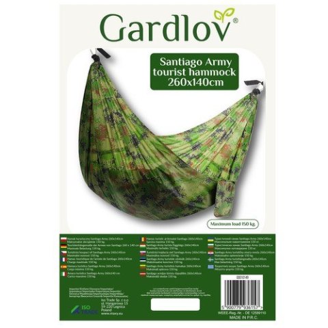 HAMAK TURYSTYCZNY SANTIAGO ARMY 260x140CM NET HAMAK TURYSTYCZNY SANTIAGO ARMY 260x140CM NET