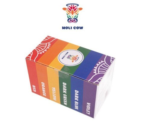 KOLOROWY PROSZEK HOLI- ZESTAW 6x100G KOLOROWY PROSZEK HOLI- ZESTAW 6x100G