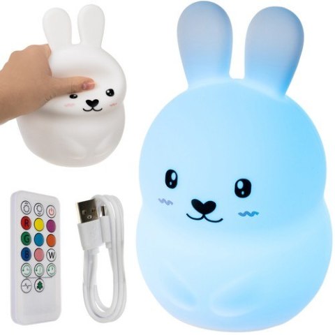 LAM PKA NOCNA RGB Z PILOTEM - KRÓLIK LAM PKA NOCNA RGB Z PILOTEM - KRÓLIK