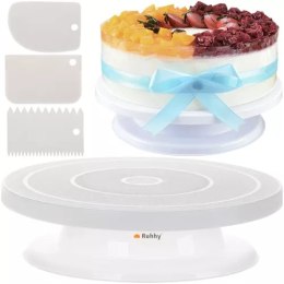 PATERA OBROTOWA + 3 SZ PATUŁKI DO DEKORACJI CIAST