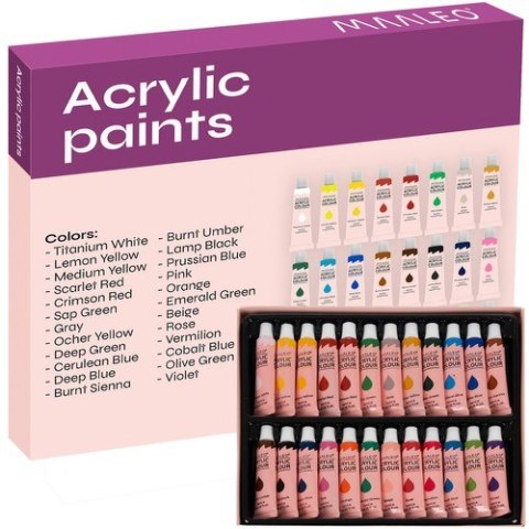 FARBY AKRYLOWE 24SZT.- 12ML. MAALEO 20363 FARBY AKRYLOWE 24SZT.- 12ML. MAALEO 20363